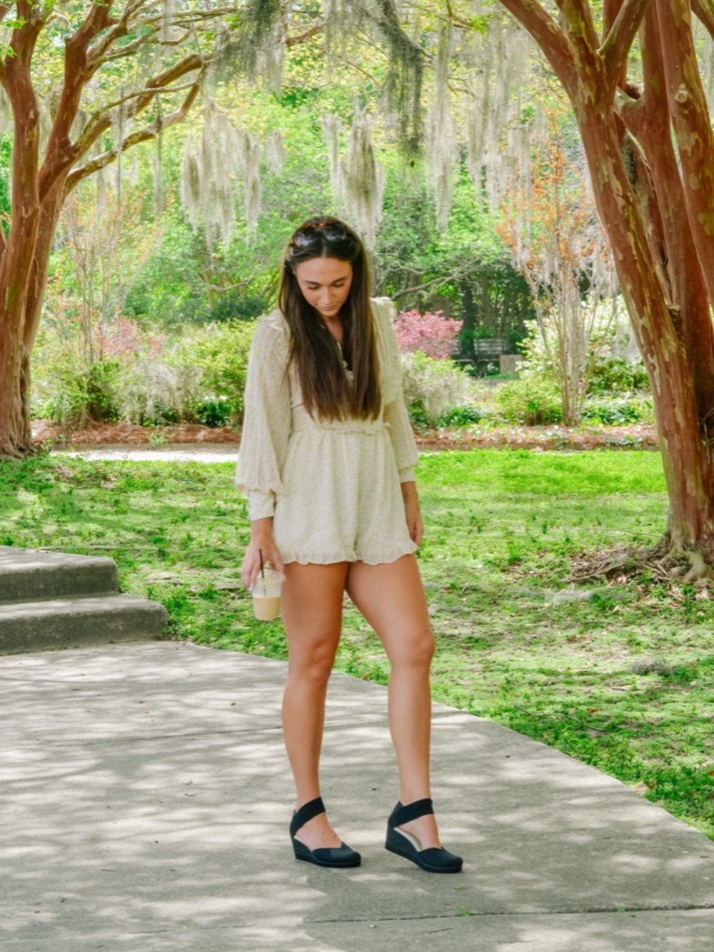 Charleston Shoe Co. Black Espadrille Linen Wedges